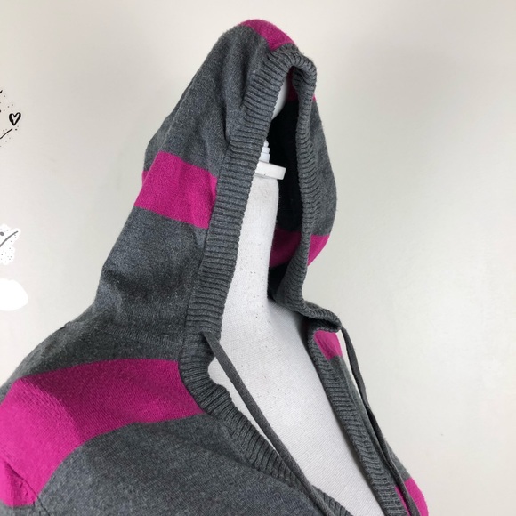 RUE 21 JUNIORS HOODIE PULLOVER SWEATER STRIPED KANGAROO POCKET SZ XL - Picture 3 of 7